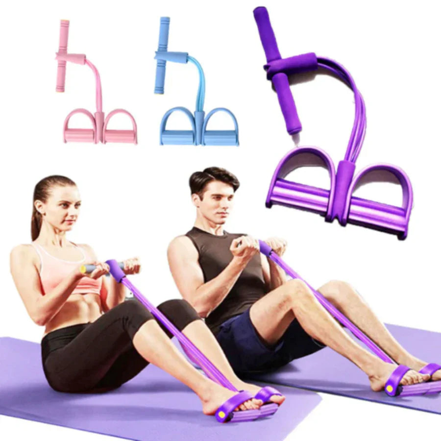 Home Training | Resistance Band Foot Pedal | Latex Full Body Trainer | CoreBand