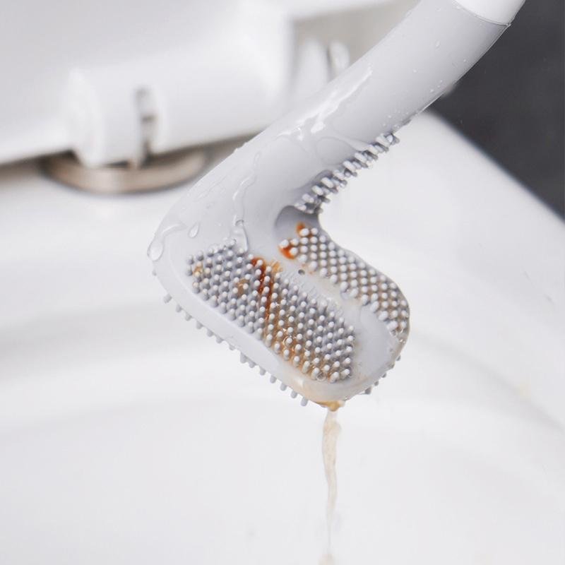 Toilet Brush | Triangle-Shaped Head | Scratchless TPR Scrubbing | Silly