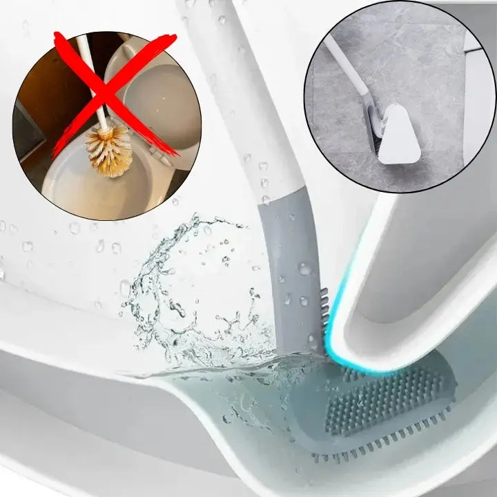 Silicone Toilet Brush | Self-Cleans Hygienically | Odor Proof | HygieniCore