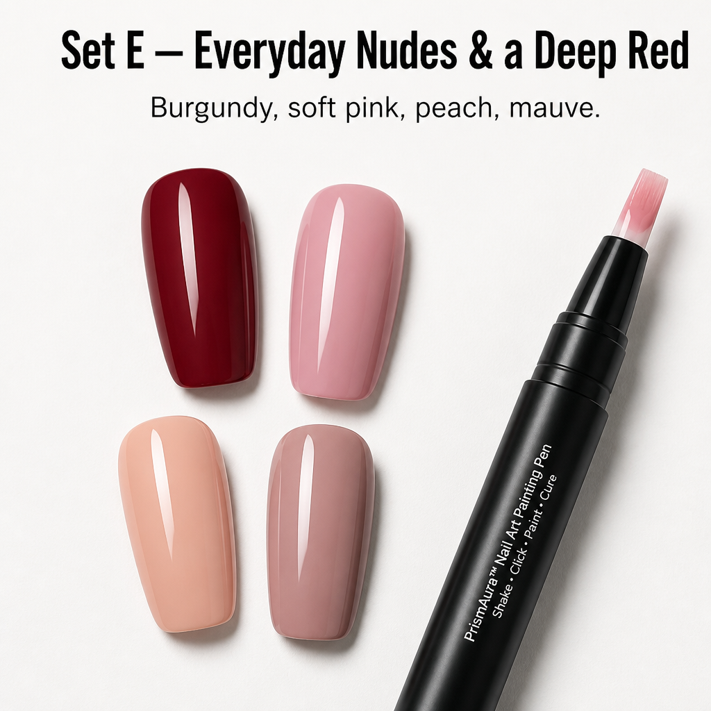 PrismAura™ Gel Pen — Twist, Paint & Air-Dry Glossy Nails Without a Lamp | 28-Shade Set