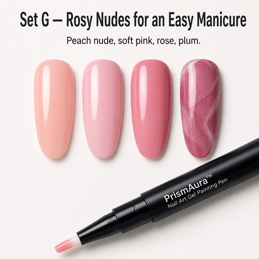 PrismAura™ Gel Pen — Twist, Paint & Air-Dry Glossy Nails Without a Lamp | 28-Shade Set