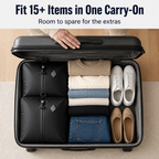 SpaceWave™ — Pack 15+ Items in Half the Space, No Vacuum Needed
