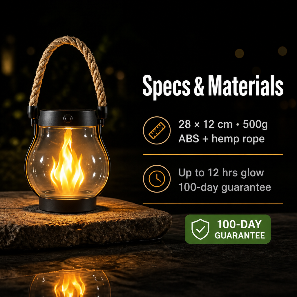 SolarisAura™ — Light Your Patio With Real-Flame Glow That Charges Itself