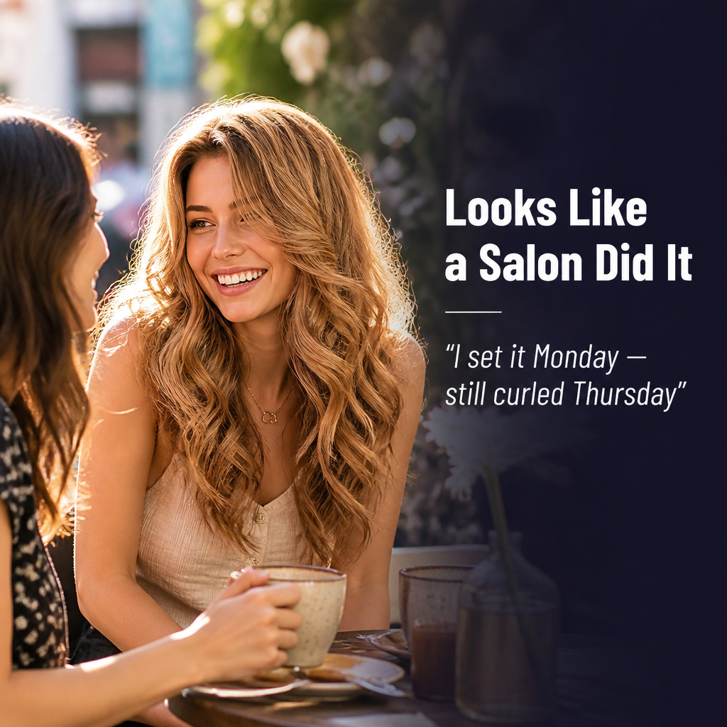 VividCurl™ — Wrap Salon Curls That Hold a Full Week Without Frying Your Hair
