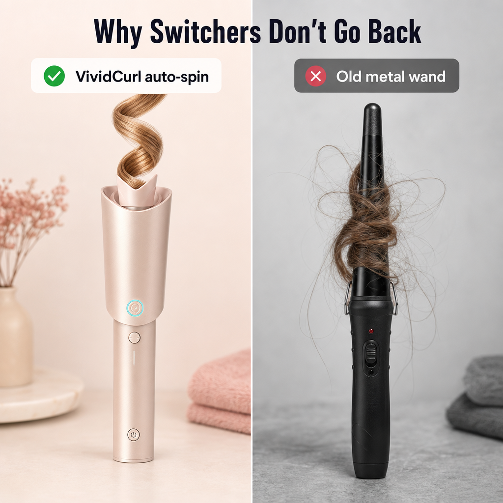 VividCurl™ — Wrap Salon Curls That Hold a Full Week Without Frying Your Hair