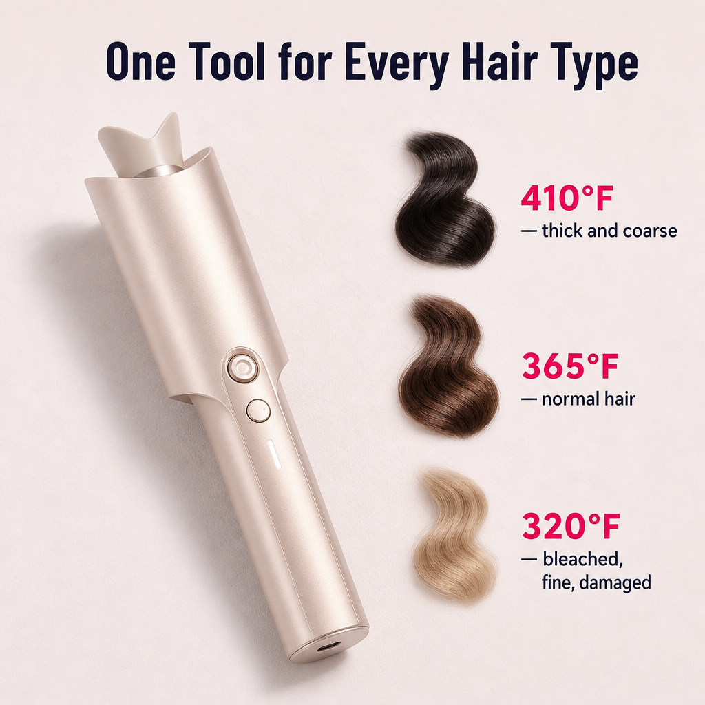 VividCurl™ — Wrap Salon Curls That Hold a Full Week Without Frying Your Hair
