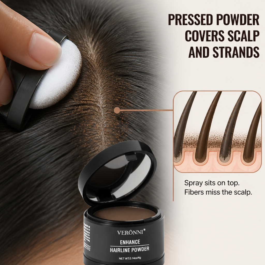 VeraLuxe™ — Cover Thinning Edges & Gray Roots in 10 Seconds, No Dye