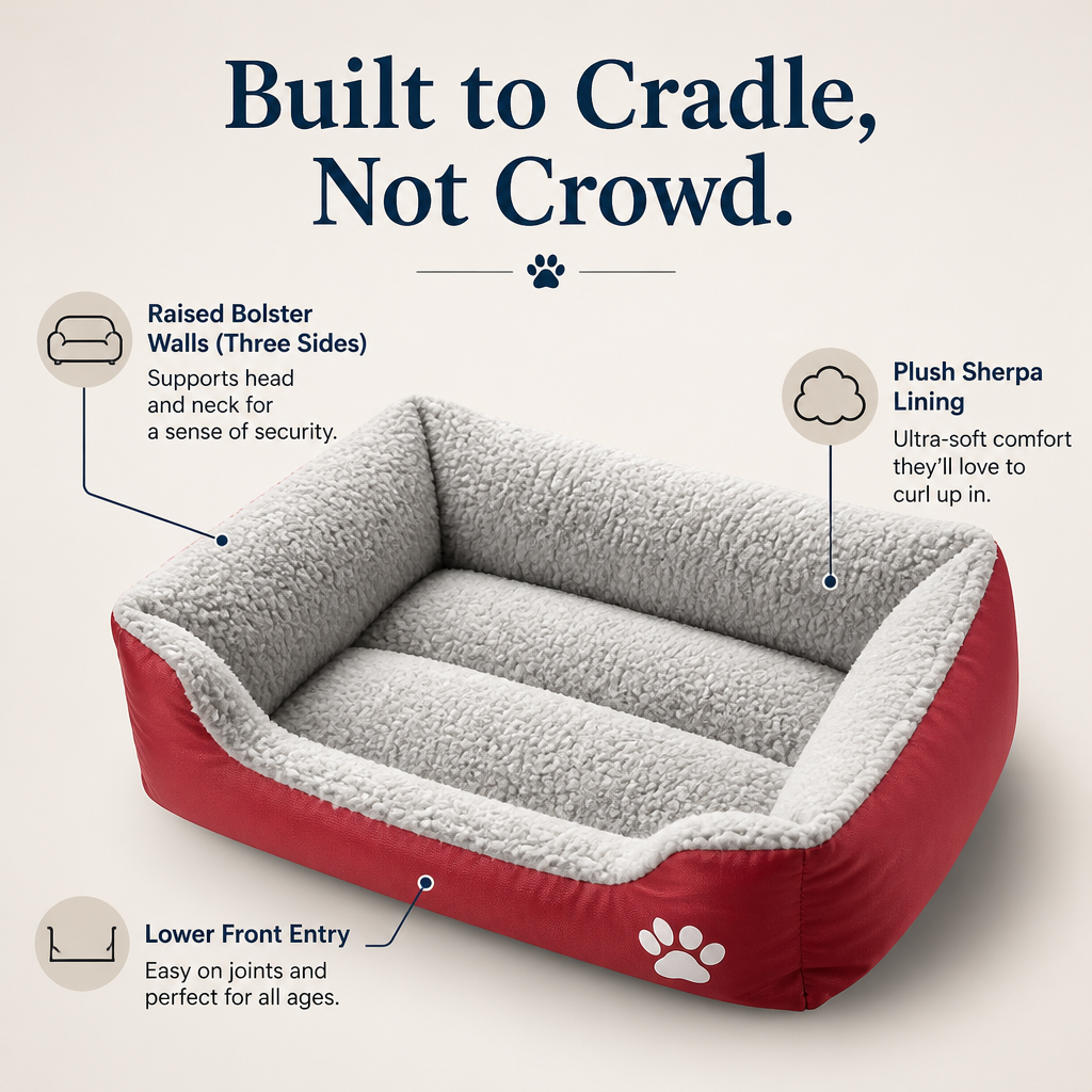 Cute Paw-Print Dog Bed, Warm Sleeping Bag for Large, Medium, and Small Cats and Dogs, Pet Mattress