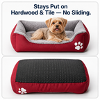 Cute Paw-Print Dog Bed, Warm Sleeping Bag for Large, Medium, and Small Cats and Dogs, Pet Mattress