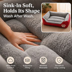 Cute Paw-Print Dog Bed, Warm Sleeping Bag for Large, Medium, and Small Cats and Dogs, Pet Mattress