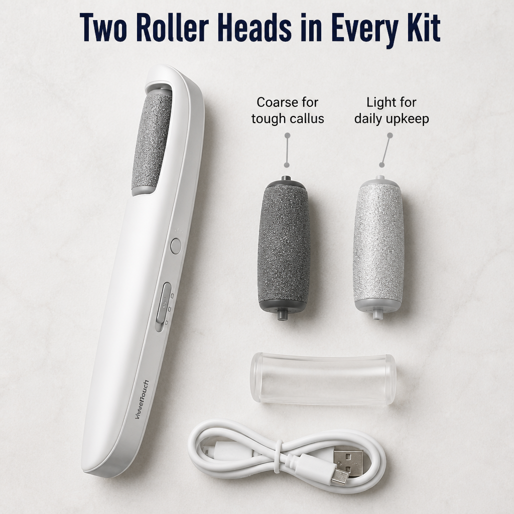 VelvetTouch™ — Grind Away Cracked Heels for Soft Feet in Minutes